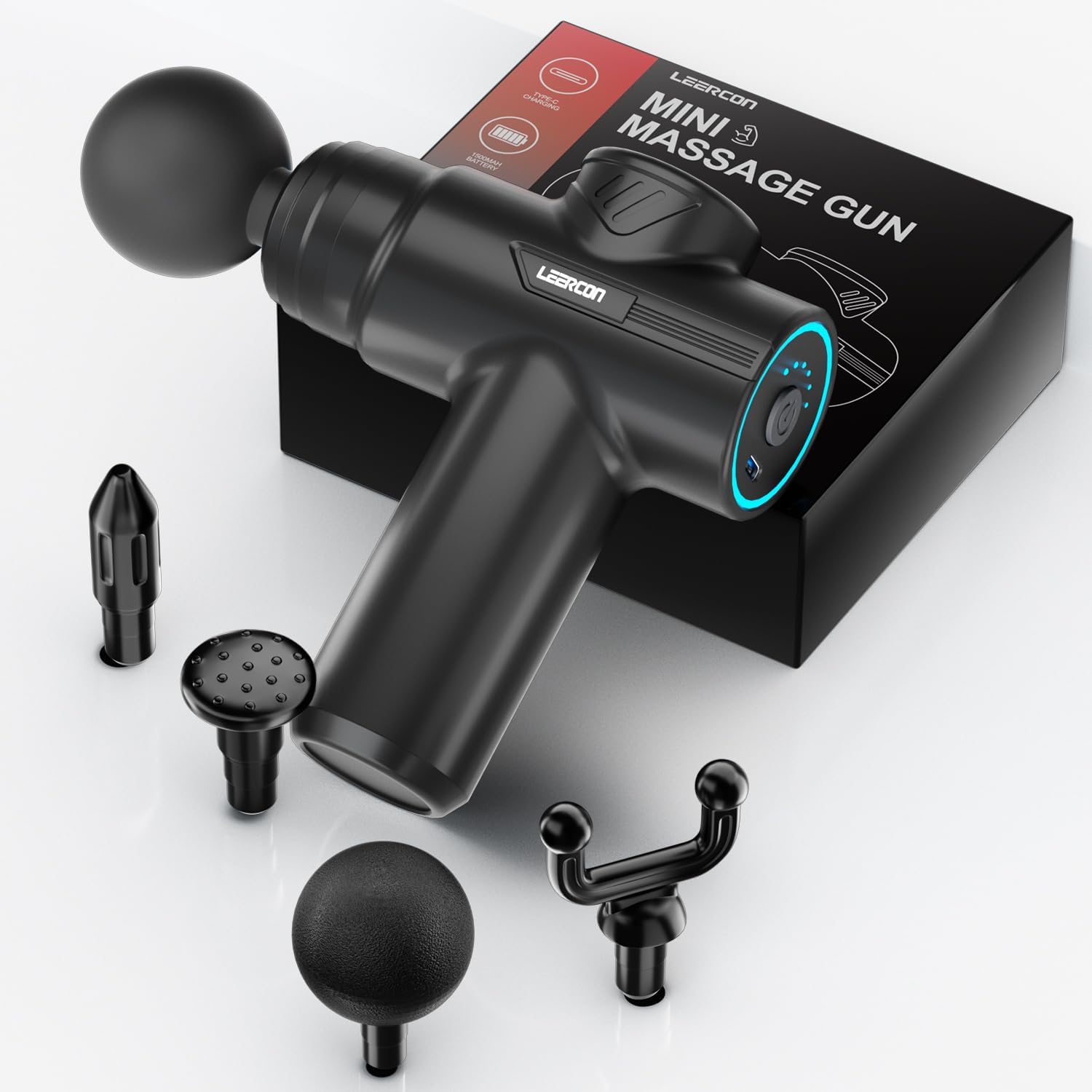 Health Wellness - LEERCON Mini Pistolet do Masażu, 6